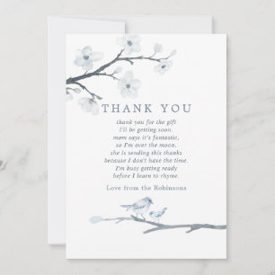 Carte De Remerciements Remerciements pour Baby Shower Fleurs de Cerisier