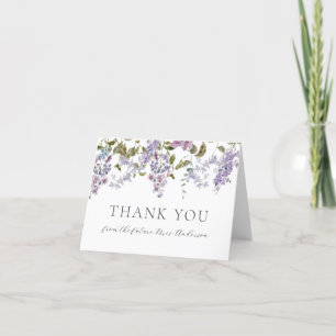 Carte De Remerciements Remerciements pour Baby Shower Lilac et Lavender