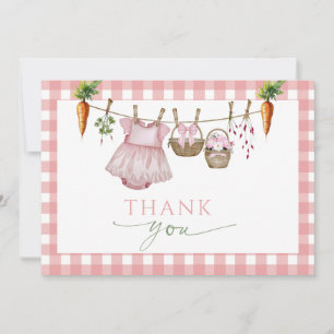 Carte De Remerciements Remerciements pour Baby Shower Locally Grown rose 