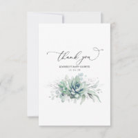 Remerciements pour Baby Shower Succulents Vert arg