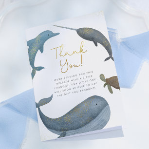 Carte De Remerciements Remerciements pour Baby Shower Under The Sea Boy