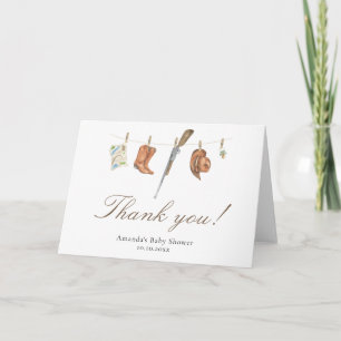 Carte De Remerciements Remerciements pour Baby Shower Watercolor Hunter