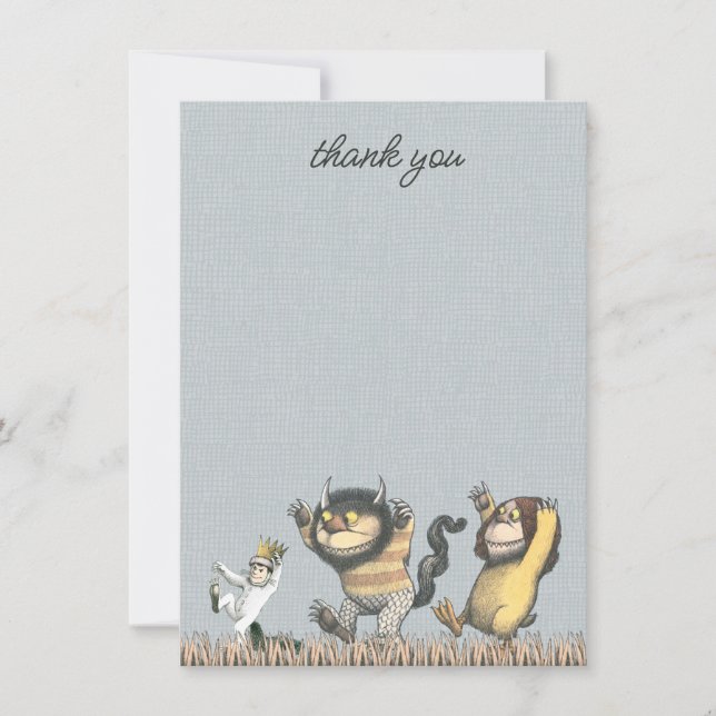 Carte De Remerciements Remerciements pour Baby Shower Where the Wild Thin (Devant)