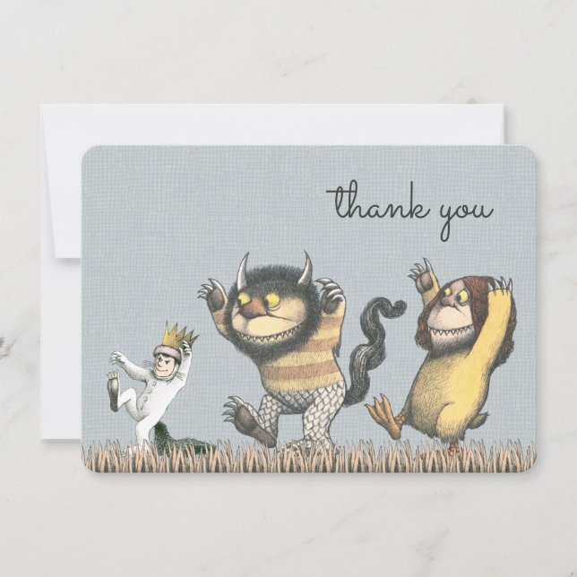 Carte De Remerciements Remerciements pour Baby Shower Where the Wild Thin (Devant)