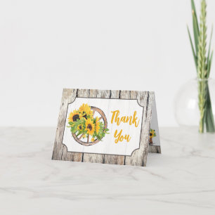 Carte De Remerciements Remerciements pour la Baby Shower Tournesols sur R