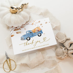 Carte De Remerciements Remerciements pour la Baby Shower Vintage Truck d'