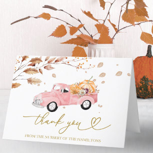 Carte De Remerciements Remerciements pour la Baby Shower Vintage Truck d'