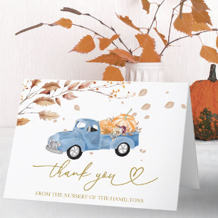 Carte De Remerciements Remerciements pour la Baby Shower Vintage Truck d'