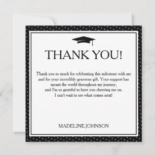 Carte De Remerciements Remerciements pour la remise des diplômes 2026 Noi