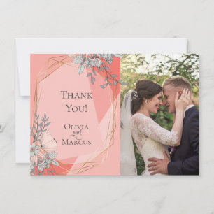 Carte De Remerciements Remerciements pour les photos de mariage     Fleur