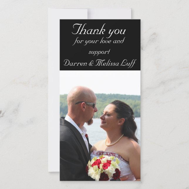Carte De Remerciements Remerciements pour mariage (Devant)
