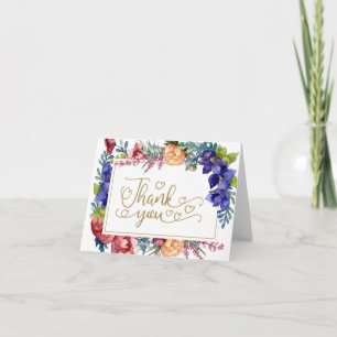 Carte De Remerciements Remerciements pour mariage Happiness Watercolor