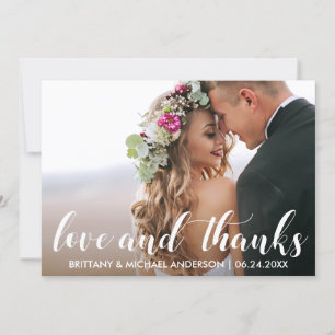 Carte De Remerciements Remerciements pour mariage   Love and Thanks Photo