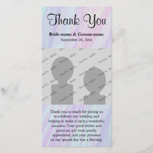 Carte De Remerciements Remerciements pour mariage. Motif de style coquill