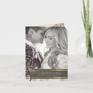 Carte De Remerciements Remerciements pour photo de mariage aux spirales v
