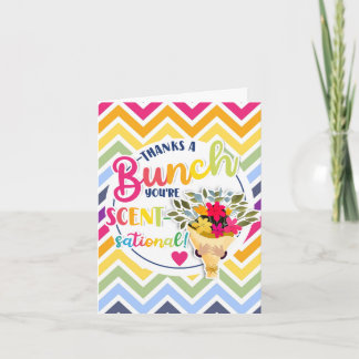 Carte De Remerciements Remerciements pour un bouquet de senteurs sensatio