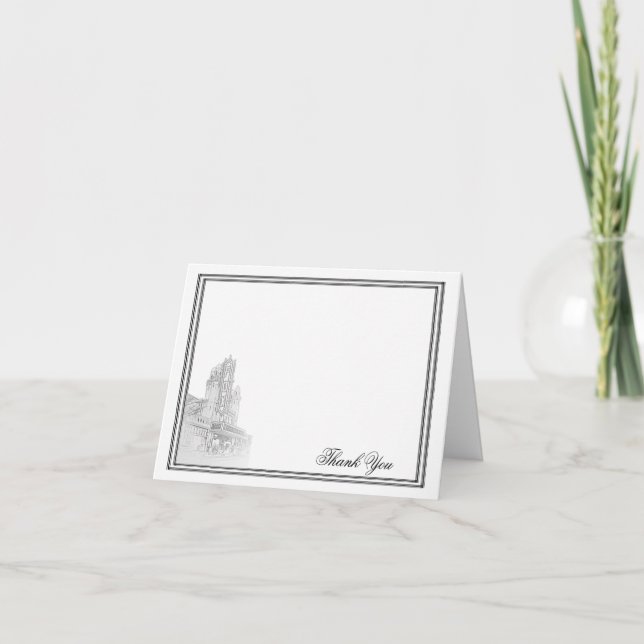 Carte De Remerciements Remerciements pour un mariage à Atlanta (Devant)