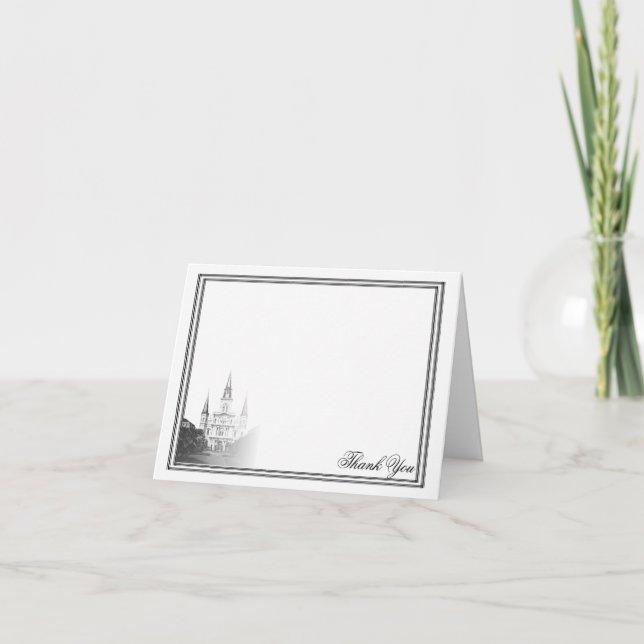 Carte De Remerciements Remerciements pour un mariage à La Nouvelle-Orléan (Devant)