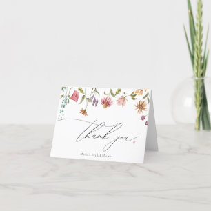 Carte De Remerciements Remerciements pour une Baby Shower de Fleur Sauvag