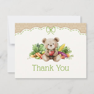 Carte De Remerciements Remerciements pour une Baby Shower d'Ours Local