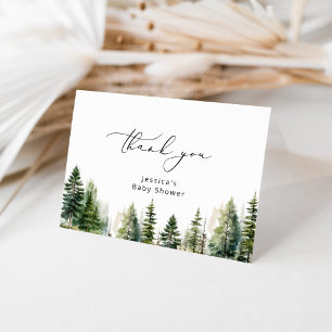Carte De Remerciements Remerciements pour une baby shower élégante sous l