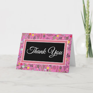 Carte De Remerciements Remerciements pour une Baby Shower Fleurs Sauvages