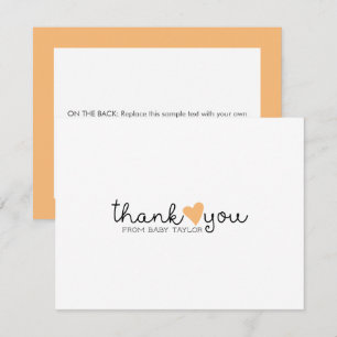 Carte De Remerciements Remerciements pour une Baby Shower Mignon Garçon C