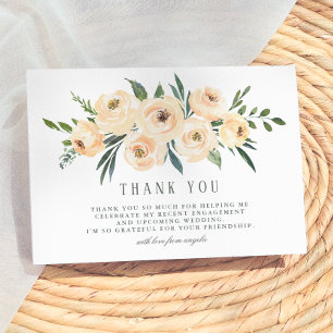 Carte De Remerciements Remerciements pour une douche de mariée Bouquet de