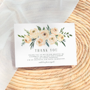 Carte De Remerciements Remerciements pour une douche de mariée Bouquet de