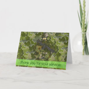 Carte De Remerciements Remerciements: Soldat en uniforme (MerciYou1001)