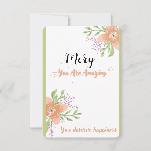 Carte De Remerciements remercier quelqu'un (Devant)