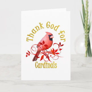 Carte De Remerciements Remerciez Dieu des cardinaux