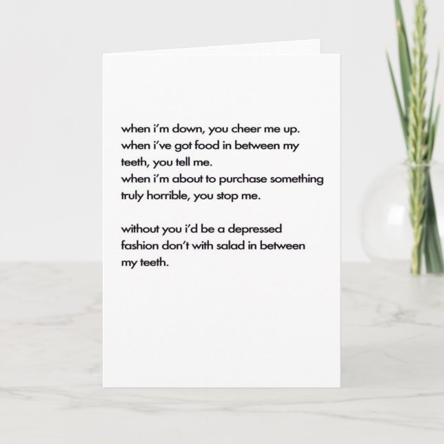 Carte De Remerciements Remerciez un dieu des amis (Devant)