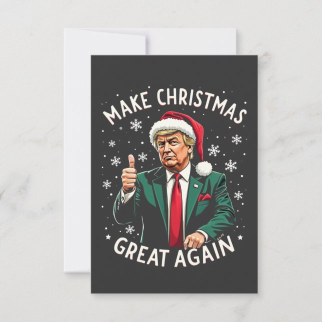 Carte De Remerciements Rendre Noël super à nouveau moche Noël Sweat Trump (Devant)