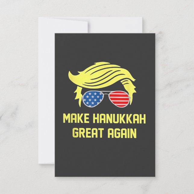 Carte De Remerciements Rendre sa grandeur à Hanoukka Trump juif (Devant)