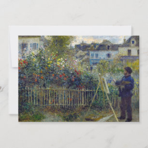Carte De Remerciements Renoir - Claude Monet Peinture dans son jardin