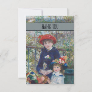 Carte De Remerciements Renoir Deux Sœurs Terrasse Impressionnisme Françai