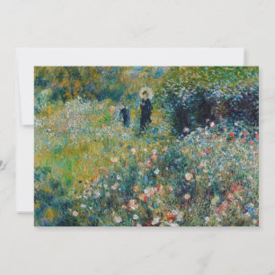 Carte De Remerciements Renoir - Femme avec un parasol dans un jardin