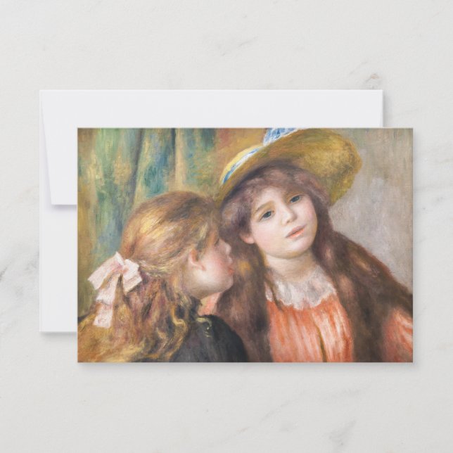 Carte De Remerciements Renoir - Portrait de deux petites filles (Devant)