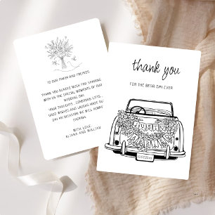 Carte De Remerciements Renouvellement de vœux de mariage simple écriture
