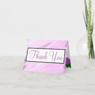 Carte De Remerciements Répondre Violet Floral Aquarelle Mariage Monogramm