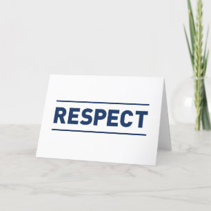 Carte De Remerciements Respect