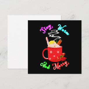 Carte De Remerciements Restez Chaleureux Et Joyeux Flacons De Neige À La 