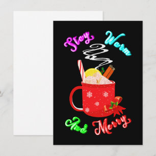 Carte De Remerciements Restez Chaleureux Et Joyeux Flacons De Neige À La 