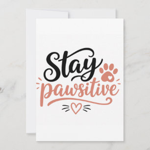 Carte De Remerciements Restez Pawsitive