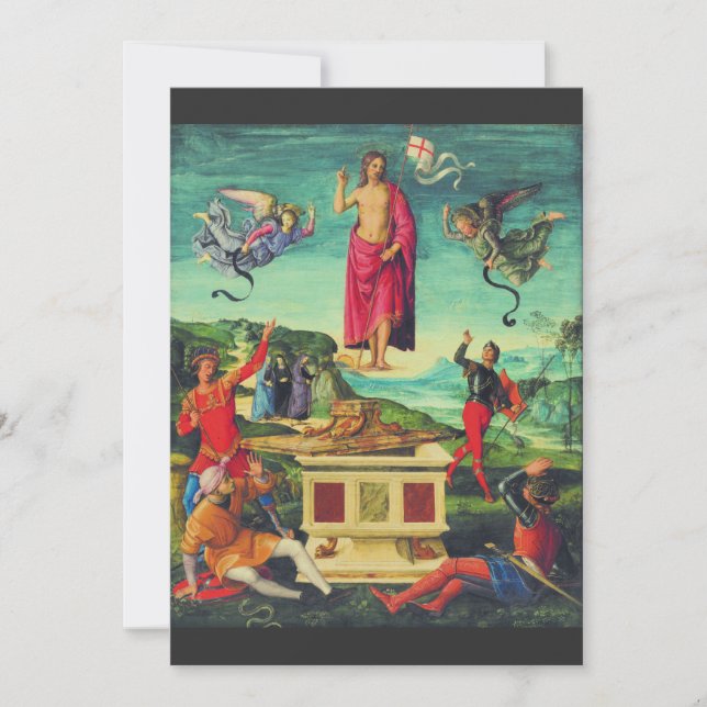 Carte De Remerciements Résurrection de Jésus Christ par Raphael (Devant)