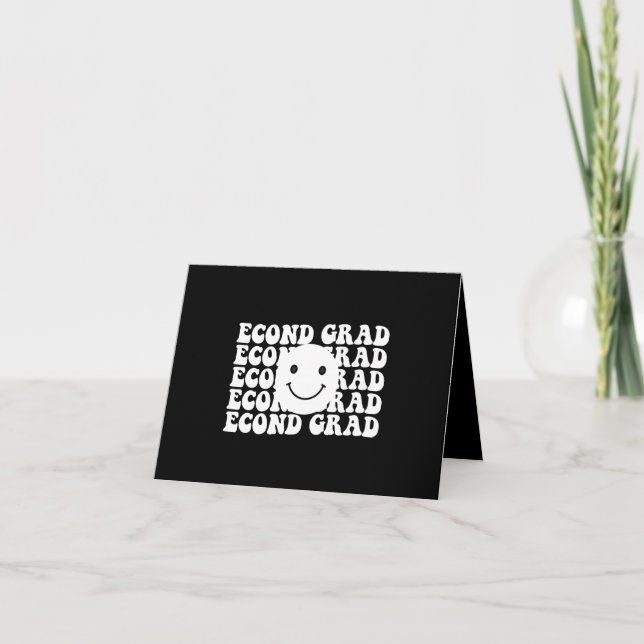 Carte De Remerciements Retour à l'école Enseignant de deuxième année (Devant)