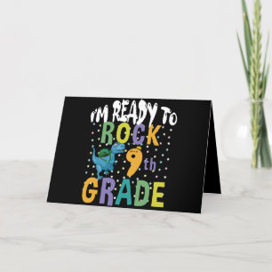 Carte De Remerciements Retour à l'école Je suis prêt à rocker 9e année Di