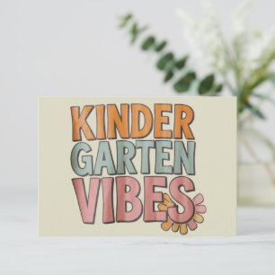 Carte De Remerciements Retour à l'école maternelle Pré K Première année 