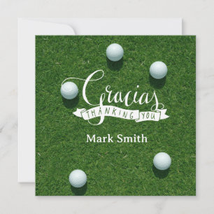 Carte De Remerciements Retraite de golf pour le golfeur Gracias